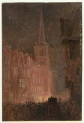 Bristol Riots: Troops Marching up Corn Street