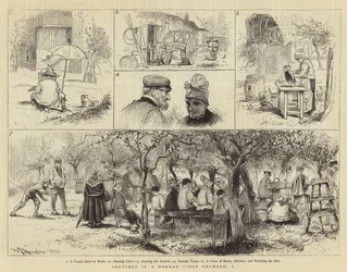 Sketches in a Norman Cider Orchard, I