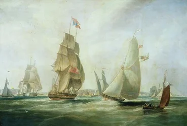 Yachts Racing off the Castle, Cowes