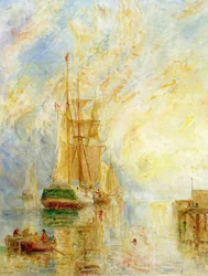 Boat in Harbour, Sunset