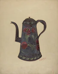 Toleware Coffee Pot