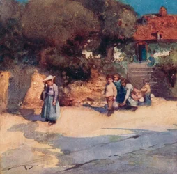 Illustration for The Deserted Village by Oliver Goldsmith