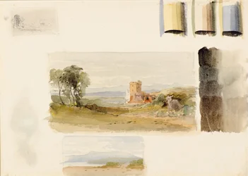 Lessons in Landscape Painting with Colour Scheme Indicated