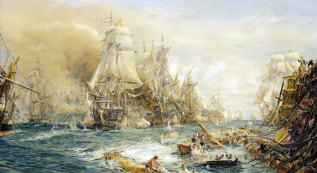 The Battle of Trafalgar, at 14:30 p.m. on October 21