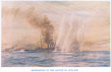 The Southampton in the Battle of Jutland, from Cassell