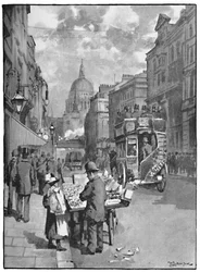 Fleet Street, Showing St. Paul