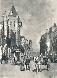Fleet Street, Showing the Law Courts, 1891