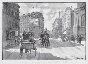 The Mansion House Station, District Railway, Queen Victoria Street