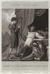 Alfred playing before the Danish Chief