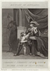 Charles I speaking of his death to the Duke of Gloucester