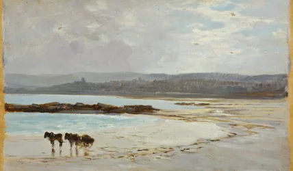 Beach at Low Tide: Evening