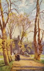 Trinity College Bridge and Avenue, with Gate leading into the New Court