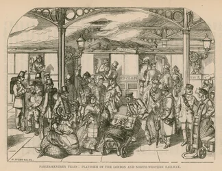 Parliamentary Train: Platform of the London and North-Western Railway, London