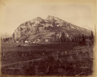 Twin Peaks and C.P.R. Hotel, Banff
