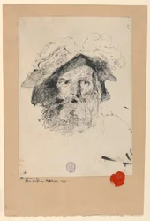 Drawing, Head of a Bearded Man, 1872–78