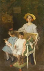 Portrait Group (Dorothy, Helen, and Bob), c.1904