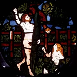 Adam and Eve Picking Fruit (detail)