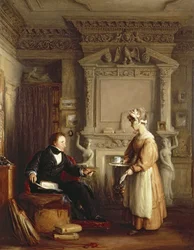 Art collector John Sheepshanks and a domestic servant