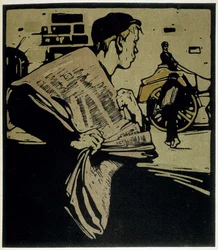 Newspaper Crier, London - in 