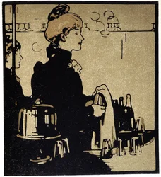 Young Woman Bartender, London - in 