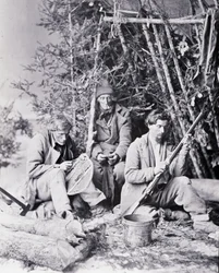 Life of the Trapper in Canada, photo by Nottman, circa 1890