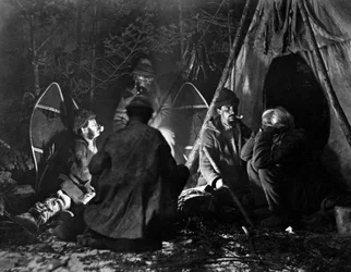 Life of the Trapper in Canada, photo by Nottman, circa 1890.