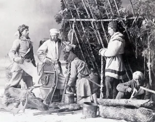 Life of the Trapper in Canada, photo by Notman, circa 1890