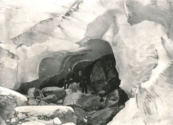 The Rockies: ice cave in the Great Glacier, Mount Sir Donald, Canada