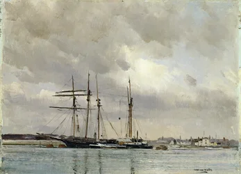 Boats in Harbour, Loading China Clay