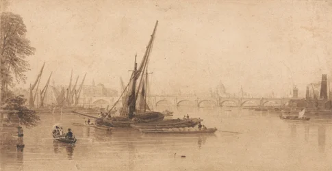 Waterloo Bridge from the Garden of M. A. Taylor, Esq.