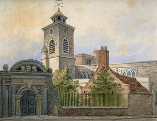 View of the Church of St Olave, Hart Street, from Seething Lane, City of London