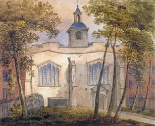 West View of the Church of St Helen, Bishopsgate, City of London