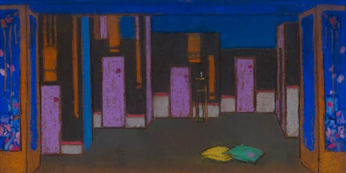 Hall with Doors (set design for Alice-in-Wonderland, 1915)