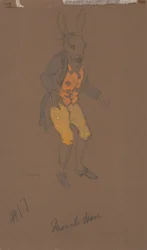 March Hare (costume design for Alice-in-Wonderland, 1915)