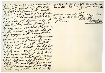 Letter from William Penn to Colonel Henry Sydney, 29th March 1681