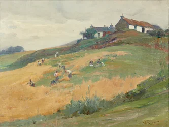 Harvest Workers on a Hill-Side