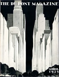 Skyscrapers, front cover of the DuPont Magazine, April 1929
