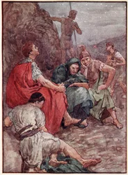 Brutus and his companions after the Battle of Philippi, illustration from 