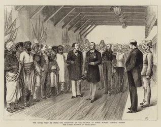 The Royal Visit to India, the Reception of the Viceroy at Boree Bunder Station, Bombay