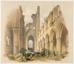 Kirkstall Abbey, the Nave and Choir, from 