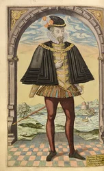 Emmanual Philibert, Duke of Savoy, from Honor Military, and Civill, William Segar, pub. Robert Barker, London, 1602