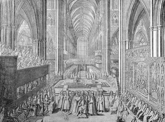 The Coronation of James II in Westminster Abbey, London, 1685