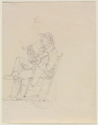 Man Smoking a Pipe