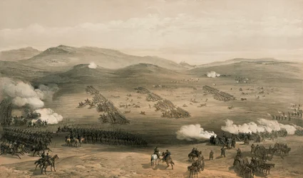 The Charge of the Light Brigade at the Battle of Balaclava, 25 October 1854