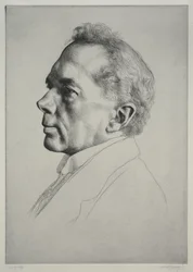 Campbell Dodgson, Profile to the Left, 1919