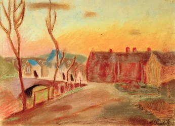 Village Path in Pink