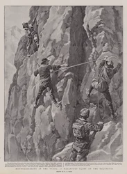 Mountaineering in the Tyrol, a Hazardous Climb on the Dolomites