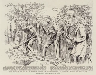 The Funeral of Mr W H Wrench, Consul at Constantinople, at Scutari, Filling in the Grave