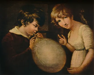 Boy and Girl with a Bladder, 18th century