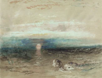 Sunset Over the Sea with Gurnards